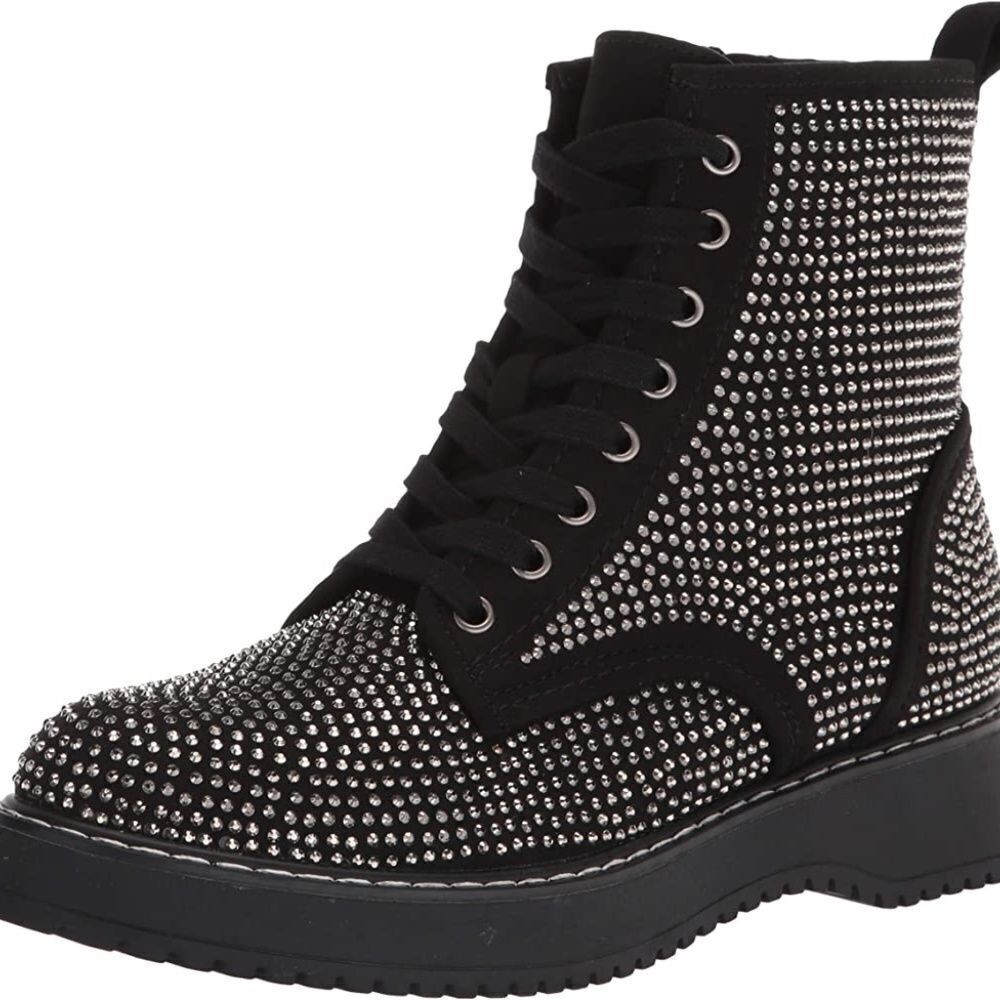 Madden Girl Kurrt-R Black Studded Booties Sz 7